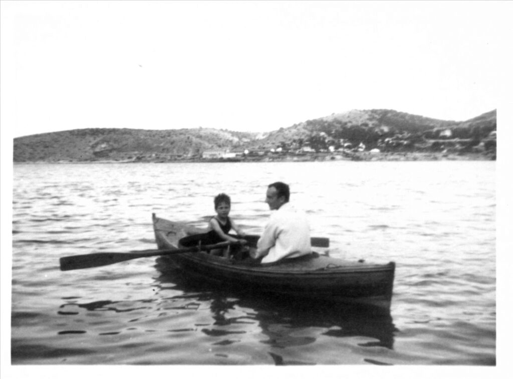 Glaukos and Mark in boat